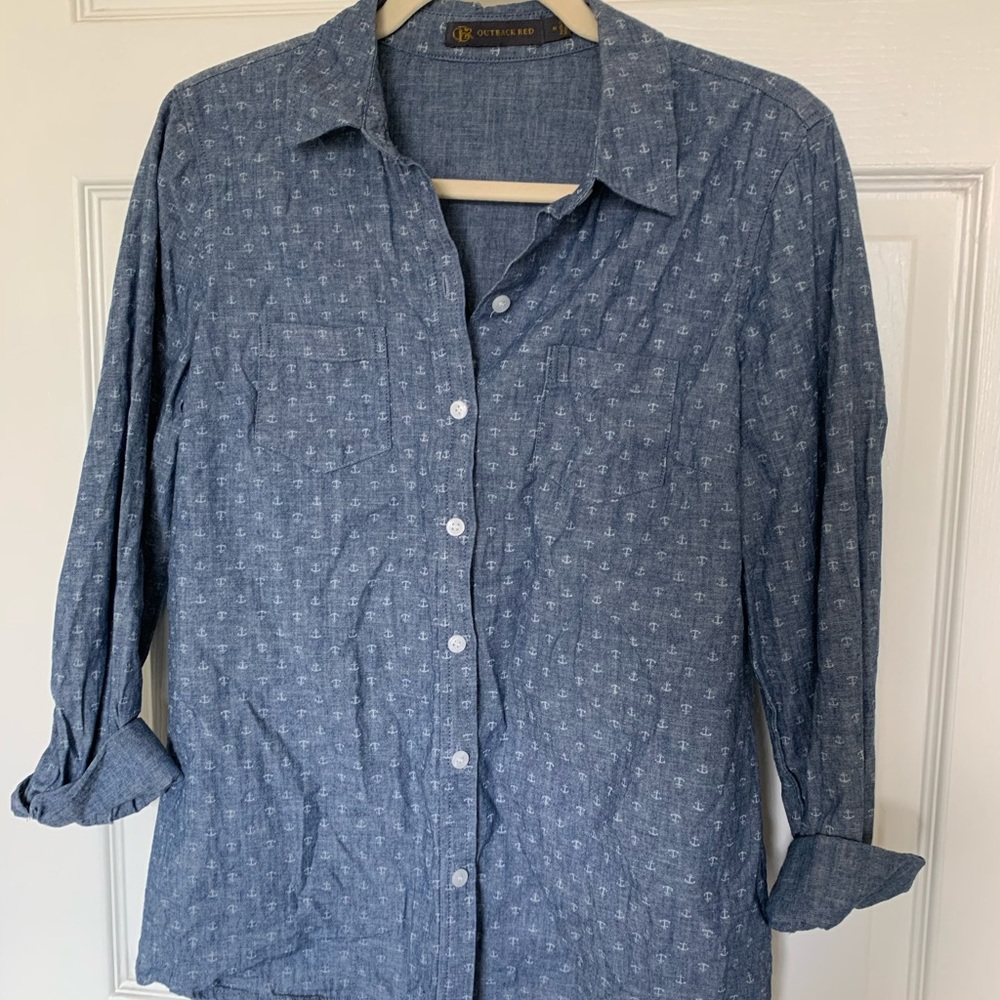 Chambray Anchor Button Down - image 1